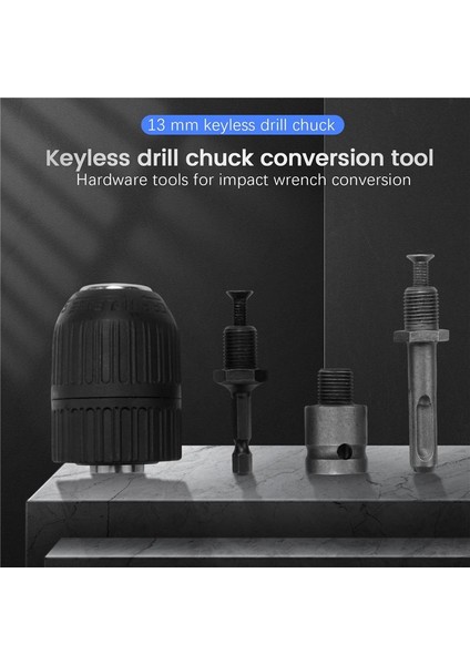 4pcs Anahtarsız Matkap Dönüştürme Araçları 13MM Anahtarsız Matkap Yapma Etki Anahtarı Dönüşüm Donanım Araçları Için Kullanılır (Yurt Dışından) indirimleri