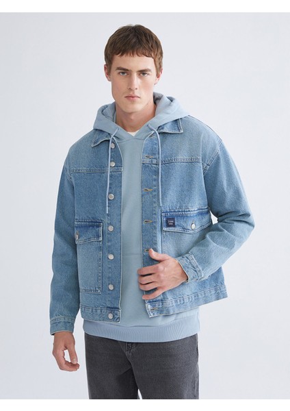 Yeni Sezon Rahat Kalıp Erkek Jean Ceket