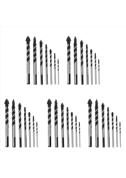 Porselen Seramik Karo Beton Tuğla Duvar Cam Aynalar Için 35X Tungsten Karbür Matkap Ucu Seti (3 4 5 6 8 10 12MM) (Yurt Dışından)