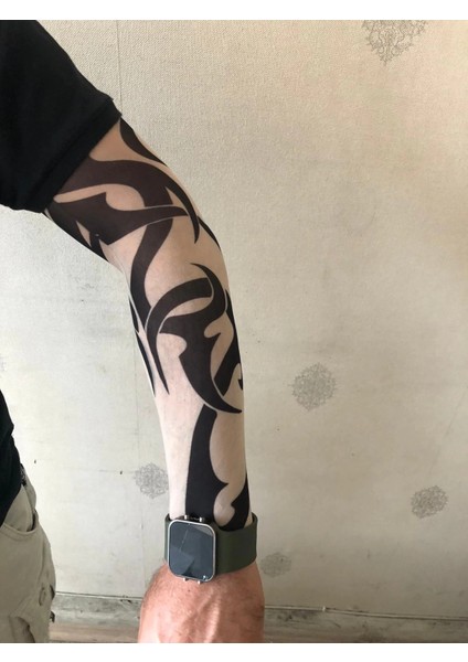 Giyilebilir Dövme Tribal Dövme Çift Kol