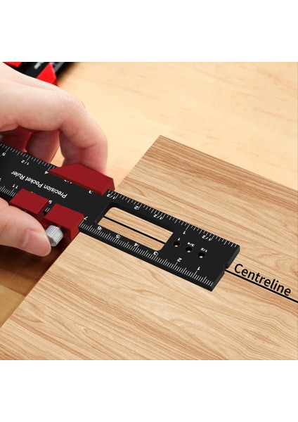 Ahşap Işleme Hassas Cep Cetveli Alüminyum Alaşım Slayt Cetvel Inç ve Metrik T Tipi Scribing Cetvel Düzeni 200MM (Yurt Dışından) modelleri