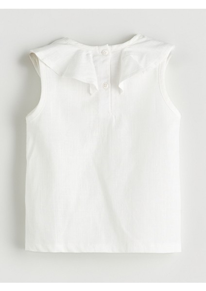 Yeni Sezon Fırfırlı Yaka Kız Bebek Bluz ve Jean Şort 2'li fırsatları