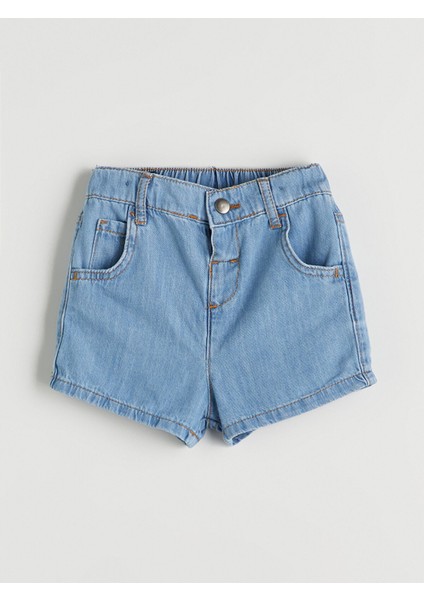 Yeni Sezon Fırfırlı Yaka Kız Bebek Bluz ve Jean Şort 2'li indirimleri