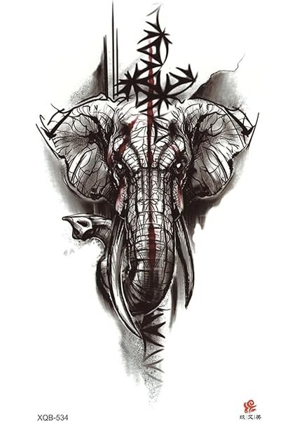 War Elephant Savaş Fili Geçici Dövme modelleri