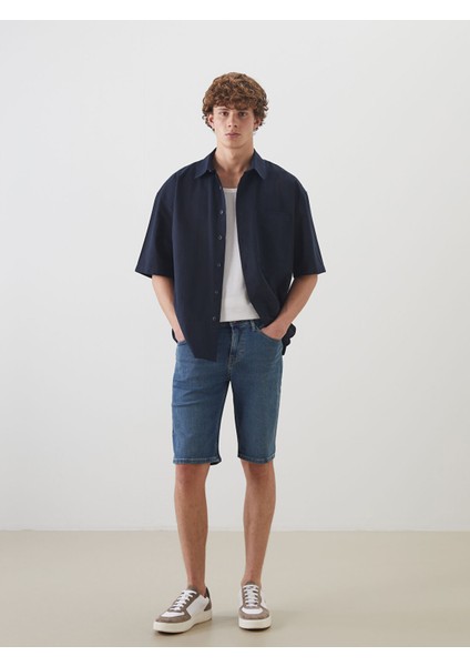 Yeni Sezon Standart Kalıp Erkek Jean Şort