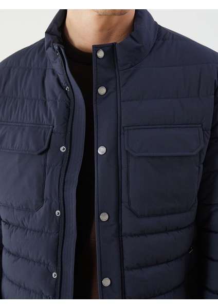 Yeni Sezon Standart Kalıp Dik Yaka Erkek Şişme Mont modelleri