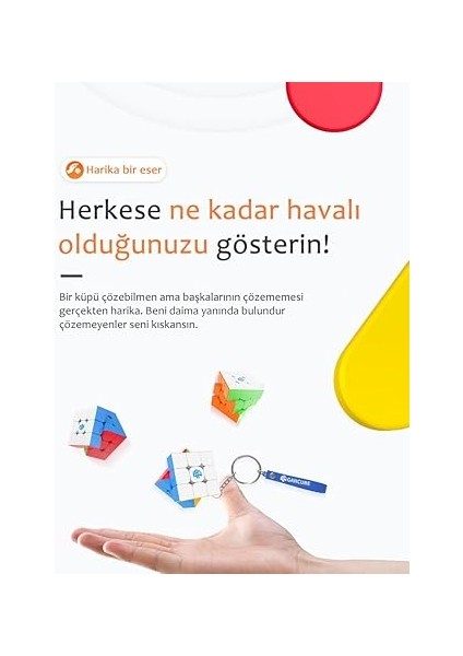 Gan 330 Anahtarlık Rubik Küp Zeka Küpü Paskalya Yumurta Sürümü 3x3 Türkiye Resmi Satıcısı indirimleri