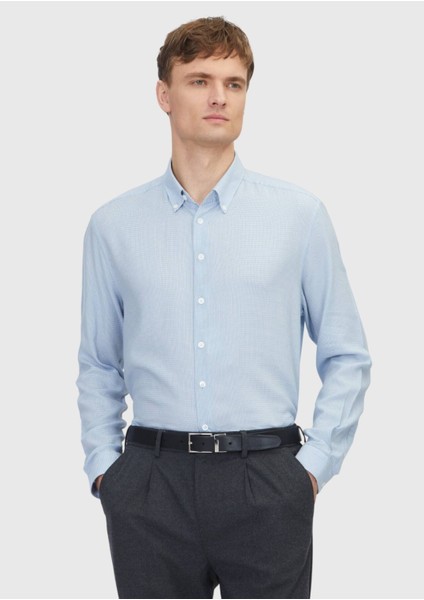 Mavi Casual Fit Dokuma Casual Pamuk Karışımlı Gömlek