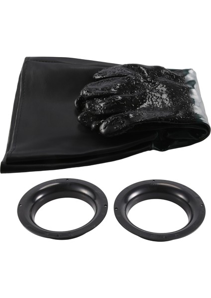 1 Pair Dayanıklı Kauçuk Kumlama Eldivenleri 60CM Ağır Hizmet Tipi Çalışma Koruyucu Sanal Kümesi Eldivenleri Kumblast Makine Dolabı (Yurt Dışından)