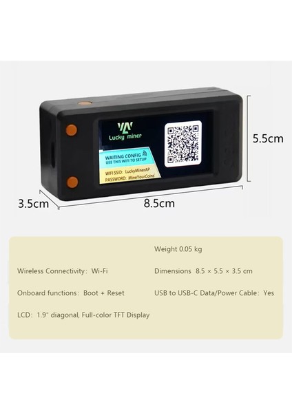 Yeni Lucky Miner LV02 Nerdminer Bitcoin Madenci Solo Loto Makinesi Btc Kazanan Makine Bitcoin Maden Miner 75KH/S (Yurt Dışından) fiyatları