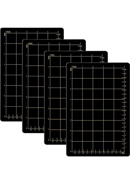 6ınchx8.9inch Manyetik Araplar Kart Boyutu Grid Cutter Aksesuarları 0.8mm Kalın Siyah Kabartma Makinesi Kalıp Paspasaları (Yurt Dışından)