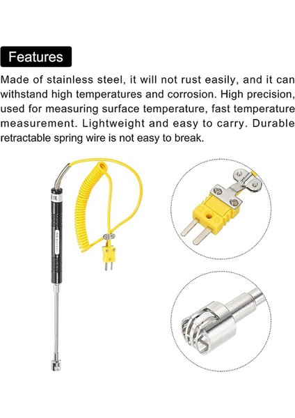 NR-81532B Yüzey Termokupl Probu Için K-Tip NR81532B Sıcaklık Sensörü Probu -58 Ila 932 ° F (-50 Ila 500 ° C) (Yurt Dışından) modelleri