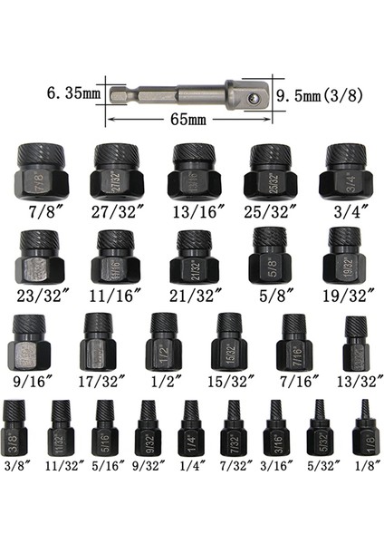 26PCS Vidalı Cıvata Ekstraktörü Matkap Ucu Seti Sökme Vidaları Cıvata Saplama Dişleri Yıkılmış Soyulmuş Kırılma Aletleri (Yurt Dışından) modelleri