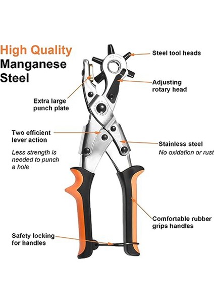 Deri Delik Puncher, Kemerler, Ayakkabılar, Kumaş, Dıy ve Zanaat Projeleri Için Setler, Çok Delikli Kullanımı (Yurt Dışından) modelleri