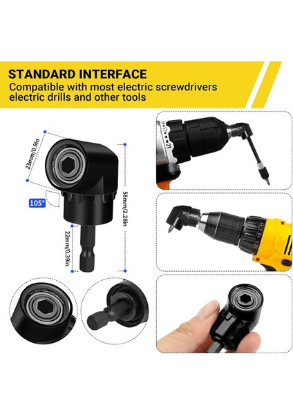 31 Pcs Esnek Matkap Bitleri Uzatma Seti, 105 ° Dik Açılı Matkap Eki, Dönüşlü Bağlantı Soketi, Alçakgönüllü Soket Adaptörü (Yurt Dışından) fırsatları