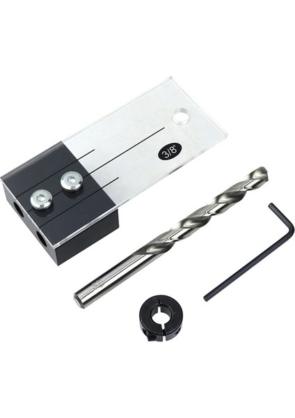 3/8inch Ahşap Işleme Düz Delik Delme Bulucu Yan Delik Zımba Konumlandırıcı Dikey Punter Kiti Dıy Ahşap Araçları (Yurt Dışından)