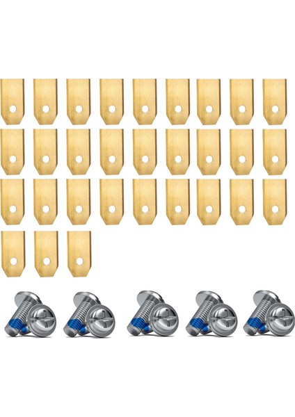 30PCS Çim Biçme Makinesi Kesme Bıçakları Set Paslanmaz Çelik Düzeltici Bıçağı Ecovacs Kesici Bıçaklar Için Uyumlu (Yurt Dışından)