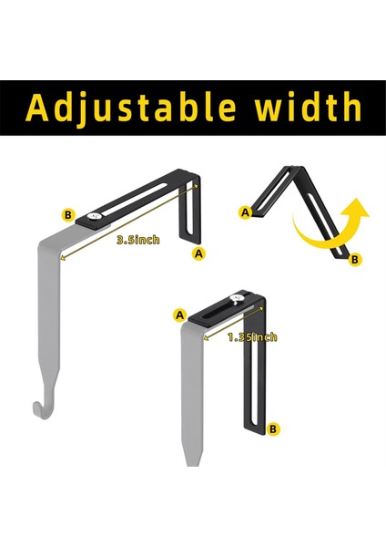 Kabin Askıları Evrensel Bölme Askısı Seti Metal Siyah Kancalar Kapı Aynası Askı Kabuğu Duvar Kancaları 12 Adet (Yurt Dışından) modelleri