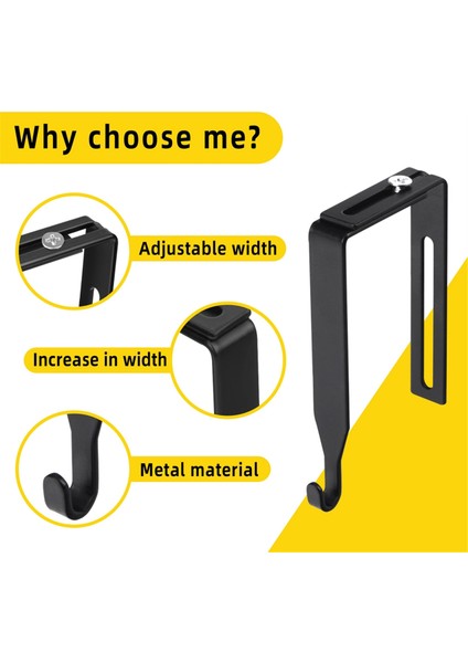 Kabin Askıları Evrensel Bölme Askısı Seti Metal Siyah Kancalar Kapı Aynası Askı Kabuğu Duvar Kancaları 12 Adet (Yurt Dışından) fırsatları