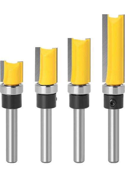 1/4 Inç Shank Flush Trim Yönlendirici Bit Seti, 1/4 Yönlendirici Bit Seti 1/4 Saf Yönlendirici Bitleri Seti, Karbür Ahşap Yönlendirici Bitleri 4 Pcs (Yurt Dışından)
