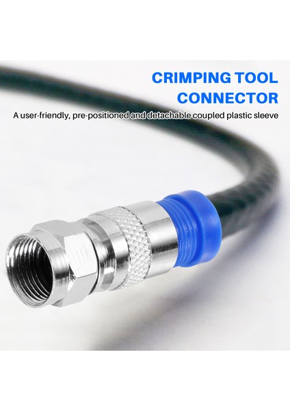 50PCS Rg6 Sıkıştırma Konektörleri Koaksiyel Kablo Su Geçirmez Bağlantı F Sıkıştırma Konnektörü Rg6 Koaksiyel Sıkıştırma Aracı (Yurt Dışından) fırsatları