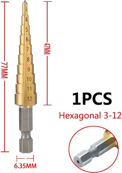 3-12MM Hss Düz Groove Adım Matkap Bit Ahşap Metal Delik Kesici Çekirdek Matkap Bit Pagoda Matkap Bit (Yurt Dışından) indirimleri