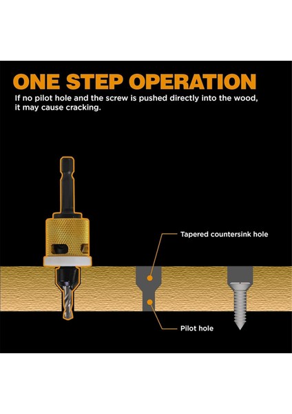 1/8x3/8inch Karbür Uçlu Counterk Matkap Bitleri Düşük Sürtünme Derinlik Durağı, 1/4 Inç Hex Shank Counterk Matkap (Yurt Dışından) modelleri