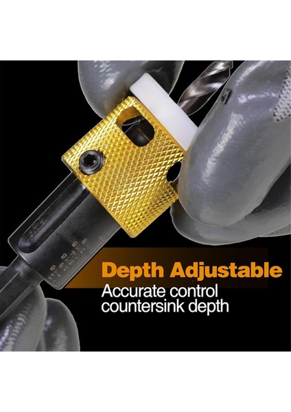 1/8x3/8inch Karbür Uçlu Counterk Matkap Bitleri Düşük Sürtünme Derinlik Durağı, 1/4 Inç Hex Shank Counterk Matkap (Yurt Dışından) indirimleri