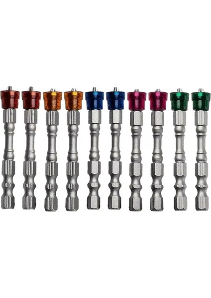 10PCS Manyetik Bit ile Tornavida Matkap Ucu 1/4 Inç Hex Sap Elektrikli Matkap Aleti Tek Kafa (Yurt Dışından)