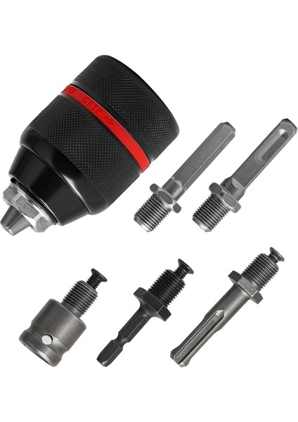 1,5-13MM Anahtarsız El Matkap Chuck 1/2-20UNF Sds Plus Adaptör, 1/4in Hexshank Dönüştürücü Hex Sap (Yurt Dışından)