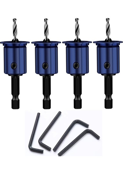 8mm Shank Countersunk Matkap Bit Alaşım Çekirdek Sınırlayıcı Counkink Matkap Yönlendirici Bit Ağaç Işleme Delme Pilot Deliği (Yurt Dışından)