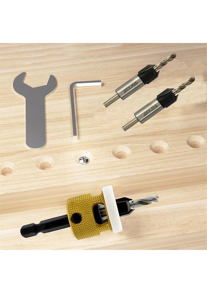 Hex Shank Counterk Matkap Bit Seti, 1/8 Inç 9/64 Inç 5/32 Inç Ahşap Konuşma Matkap Bitleri+Ayarlanabilir Bit Derinlik Durumu (Yurt Dışından) modelleri