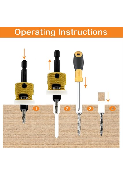 Hex Shank Counterk Matkap Bit Seti, 1/8 Inç 9/64 Inç 5/32 Inç Ahşap Konuşma Matkap Bitleri+Ayarlanabilir Bit Derinlik Durumu (Yurt Dışından) indirimleri