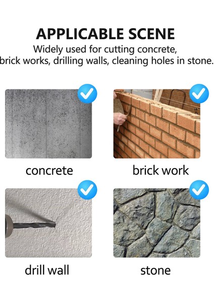 Beton Delik Testere Kitleri Sds Plus Duvar Deliği Kesici Çimento Matkap Bit Setleri (30, 40, 60MM), 220MM Bağlantı Çubuğu ile (Yurt Dışından) indirimleri