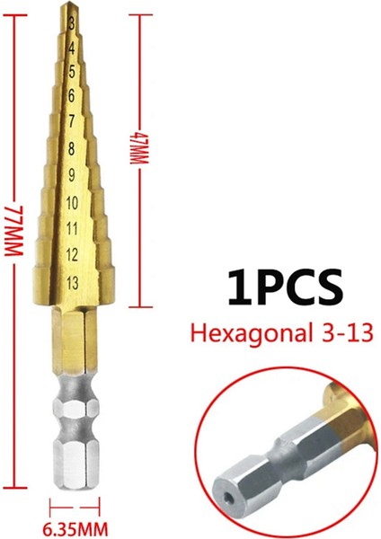 3-13MM Hss Düz Groove Adım Matkap Bit Ahşap Metal Delik Kesici Çekirdek Matkap Bit Pagoda Matkap Bit (Yurt Dışından) indirimleri