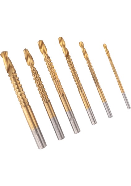 6 Paket Titanyum Kaplamalı Hss Twist Bits, 3-8mm Tutuklu Yan Kesim Bitleri Plastik Metal Ahşap Delikler Için Ağaç Işleme Araçları (Yurt Dışından) modelleri