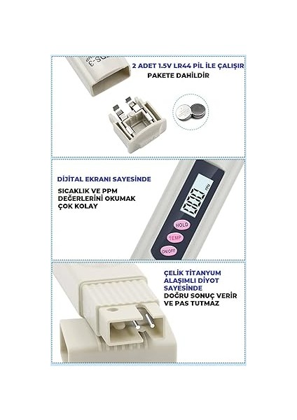 Metre Su Kalite Ölçüm Cihazı Dijital Su Kalite Ölçüm Cihazı fırsatları