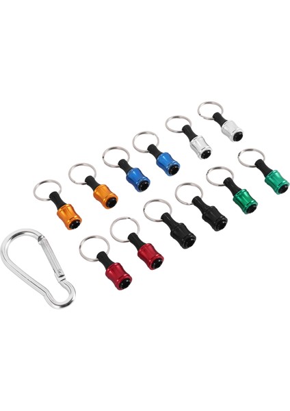 12PCS 1/4inch Hex Shank Tornavida Bitleri Tutucu Uzantı Çubuğu Anahtarlık Vida Adaptör Matkap Bitleri Tutucu (6 Renk) (Yurt Dışından) modelleri