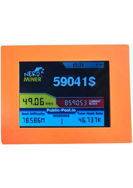Nerdminer V2 Madenci 2.8 Inç LCD Ekran 56KH/S Bitcoin Solo Miner Nerd Miner Btc Piyango Madenci (Yurt Dışından)