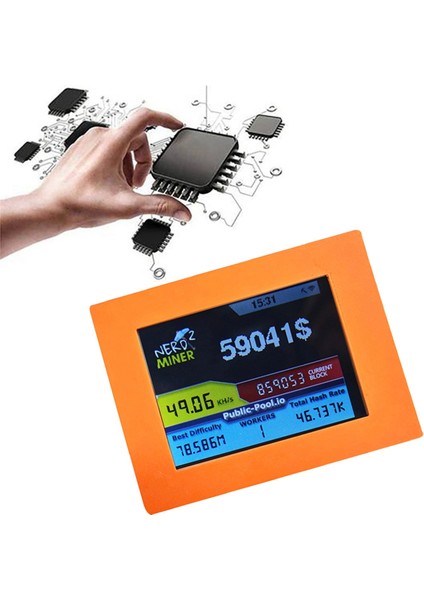 Nerdminer V2 Madenci 2.8 Inç LCD Ekran 56KH/S Bitcoin Solo Miner Nerd Miner Btc Piyango Madenci (Yurt Dışından) fırsatları