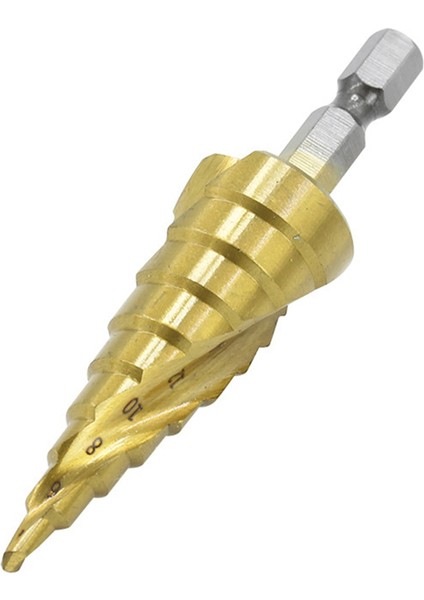 Spiral Basamaklı Matkap Altıgen Kolu 4 Adet Altıgen Kademeli Matkap Delme Elbisesi Plastik ve Metal Plakalar Için Uygundur. (Yurt Dışından) modelleri