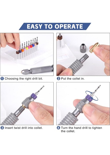 El Matkap Bitleri Seti - 10 Pcs Metal Mini Pin Vise El Matkap Bitleri ve 10 Pcs Mücevher Yapma Oyma (Yurt Dışından) fırsatları
