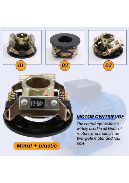 Motor Santrifüj Anahtarı Tek Fazlı Mekanik Santrifüj Anahtar Elektrik Motor Başlangıç ​​kontrolör Kiti L19-304Y (Yurt Dışından) fırsatları