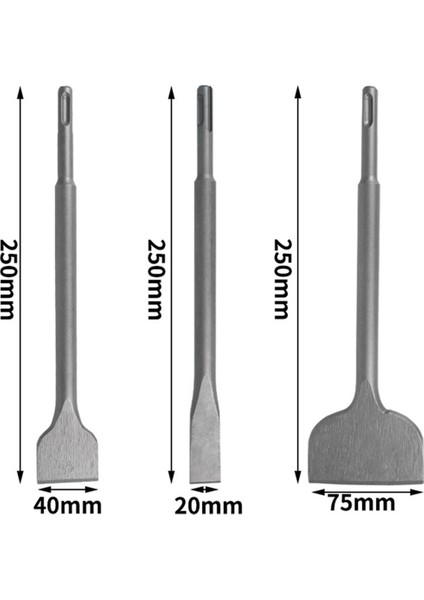 Yuvarlak Kol, Iki Çukur ve Iki Oluk, Elektrik Çekiç Keski, 6pc Seti, Bükme ve Kürekle Beton Darbe Biti. (Yurt Dışından) indirimleri
