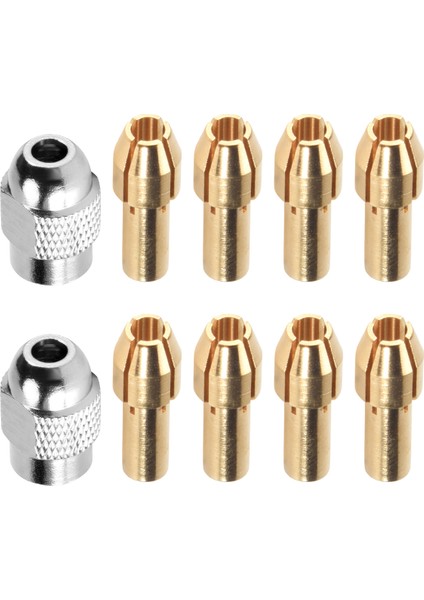 Dremel Için 10 Adet Pirinç Koltuk, Yedek 4485 Hızlı Değişiklik Döner Sondaj Somun Alet Seti 0.8/1.2/1.5/1.8/2.0/2.4/3.0/3.2mm (Yurt Dışından)