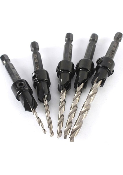 5pcs Yüksek Hızlı Çelik Ayarlanabilir Ahşap Counterk Matkap Bit Seti Ağaç Işlemesi Için Konik Matkap Usları 4 6 8 10 12 12 (Yurt Dışından) fırsatları