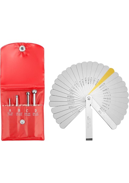 Paslanmaz Çelik Teleskopik Delik Gösterge Seti - 1/8 Inç Ila 1/2 Inç Aralık ve Çelik Fiil Göstergesi Çift Işaretli Ölçüm Aracı (Yurt Dışından) modelleri