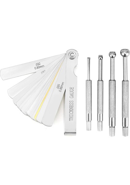 Paslanmaz Çelik Teleskopik Delik Gösterge Seti - 1/8 Inç Ila 1/2 Inç Aralık ve Çelik Fiil Göstergesi Çift Işaretli Ölçüm Aracı (Yurt Dışından) fırsatları