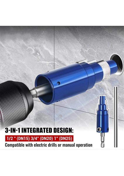 Elektrikli Matkap Kılavuzu Kırık Boru Valfi Ekstraktör Alet Paslanmış Hasarlı Musluk Cıvataları Açı Vanaları 1/2,3/4,1inch (Yurt Dışından) fiyatları