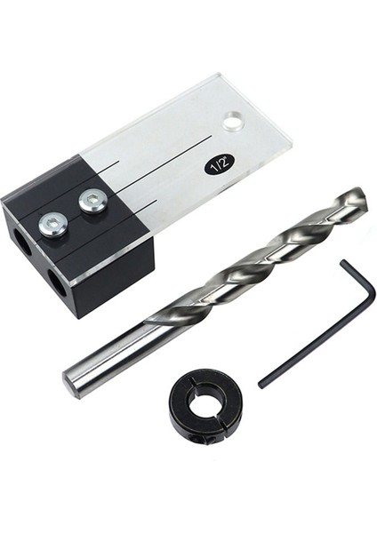 1/2inch Ahşap Işleme Düz Delik Delme Bulucu Yan Delik Zımba Konumlandırıcı Dikey Punter Kiti Dıy Ahşap Araçları (Yurt Dışından)